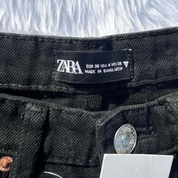 NWT Zara Black Straight Jeans - Picture 6 of 6